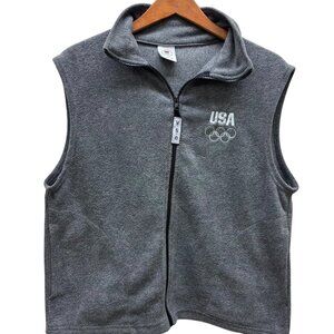 Vintage USA Olympics Fleece Sweater Vest